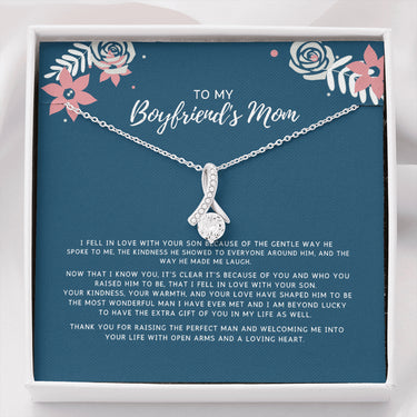 Globright to My Boyfriend's Mom Gifts Necklace, Gift for Boyfriend's Mom Mother's Day, Boyfriends Mom Birthday Gift 1054b Standard Box